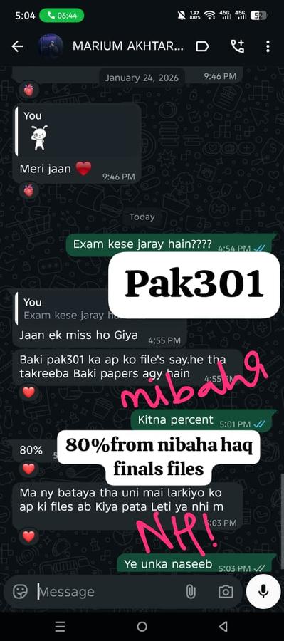 PAK301 80% Finals 2026