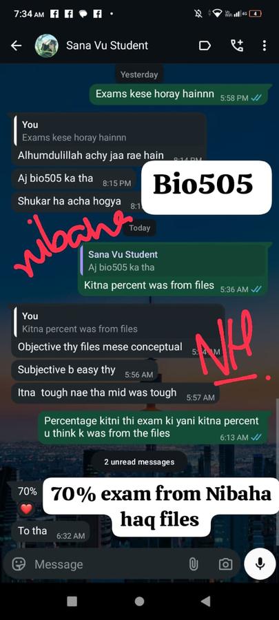 BIO505 70% Finals 2026