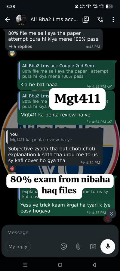 MGT411 80% from files