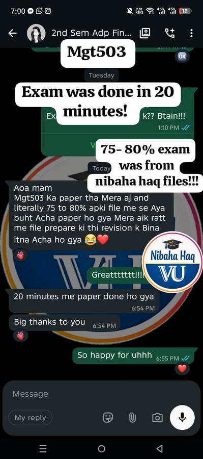 MGT503 75-80% done in 20 minutes
