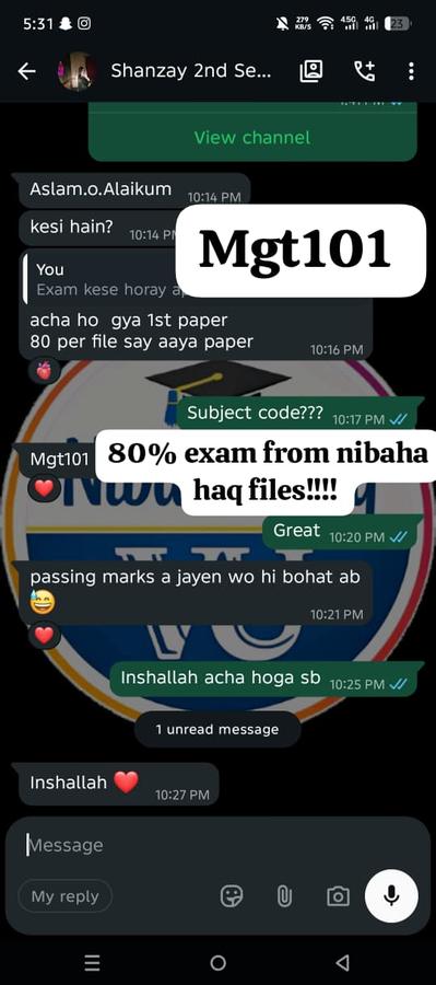 MGT101 80% from files