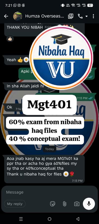 MGT401 60% from files