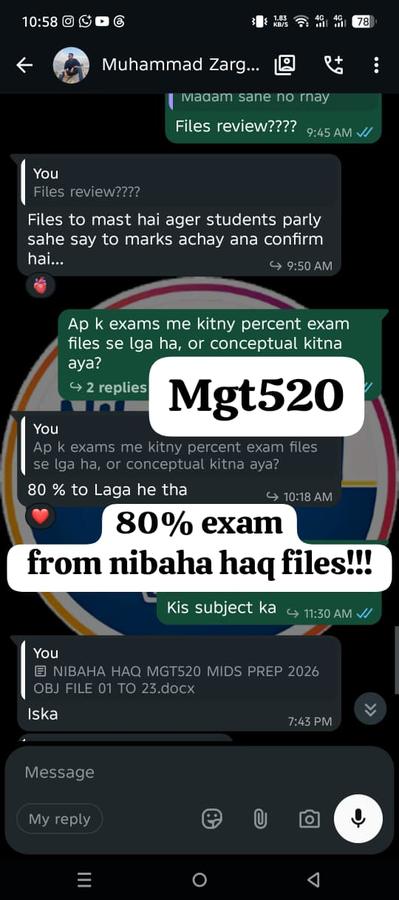MGT520 80% from files