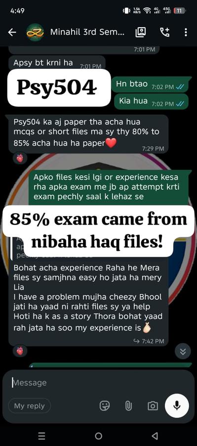 PSY504 85% from files