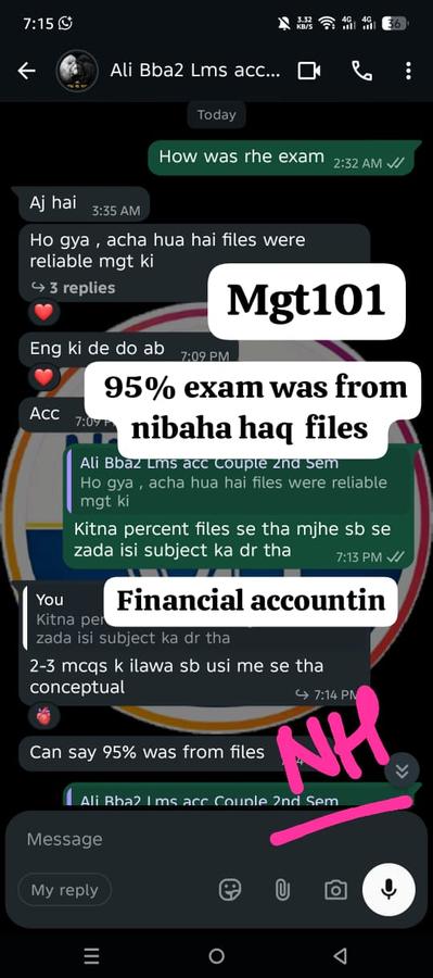 MGT101 Financial Accounting 95% from files