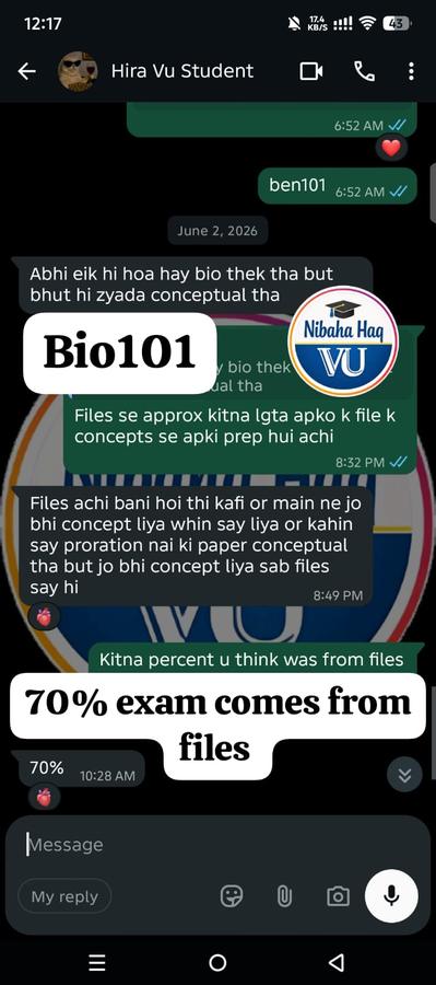 BIO101 70% from files