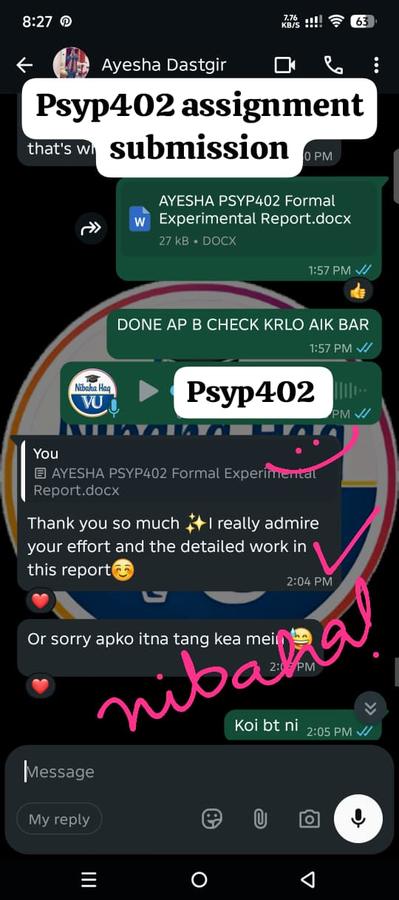 PSYP402 assignment praise