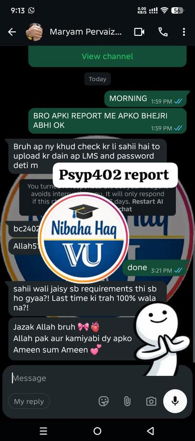 PSYP402 report 100% requirements met